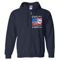 Donkey Pox The Disease Destroying America Vintage Look Full Zip Hoodie