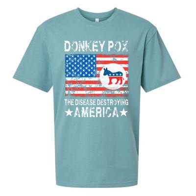 Donkey Pox The Disease Destroying America Vintage Look Sueded Cloud Jersey T-Shirt