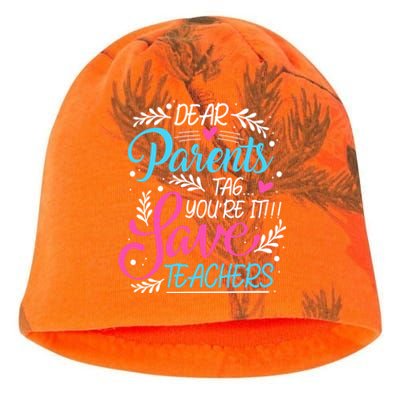 Dear Parents Tag You're It !!! Love Teachers Meaningful Gift Kati - Camo Knit Beanie