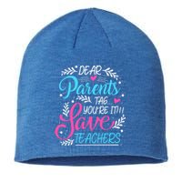 Dear Parents Tag You're It !!! Love Teachers Meaningful Gift Sustainable Beanie