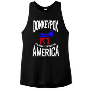 Donkey Pox The Disease Destroying America Funny Donkeypox Ladies PosiCharge Tri-Blend Wicking Tank