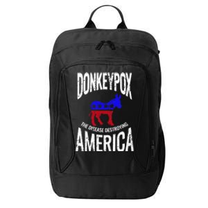 Donkey Pox The Disease Destroying America Funny Donkeypox City Backpack