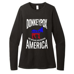 Donkey Pox The Disease Destroying America Funny Donkeypox Womens CVC Long Sleeve Shirt