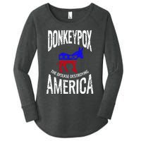 Donkey Pox The Disease Destroying America Funny Donkeypox Women's Perfect Tri Tunic Long Sleeve Shirt