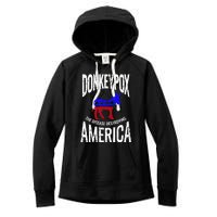 Donkey Pox The Disease Destroying America Funny Donkeypox Women's Fleece Hoodie