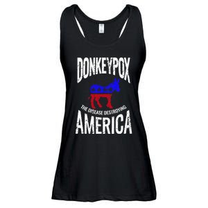 Donkey Pox The Disease Destroying America Funny Donkeypox Ladies Essential Flowy Tank