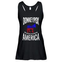 Donkey Pox The Disease Destroying America Funny Donkeypox Ladies Essential Flowy Tank