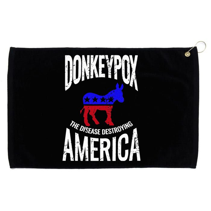 Donkey Pox The Disease Destroying America Funny Donkeypox Grommeted Golf Towel