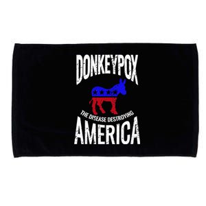 Donkey Pox The Disease Destroying America Funny Donkeypox Microfiber Hand Towel