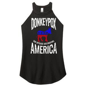 Donkey Pox The Disease Destroying America Funny Donkeypox Women's Perfect Tri Rocker Tank