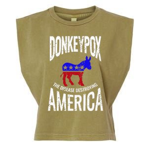 Donkey Pox The Disease Destroying America Funny Donkeypox Garment-Dyed Women's Muscle Tee