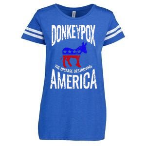 Donkey Pox The Disease Destroying America Funny Donkeypox Enza Ladies Jersey Football T-Shirt