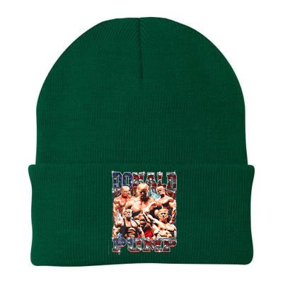 Donald Pump Trump 2024 Patriotic Trump Pump Knit Cap Winter Beanie