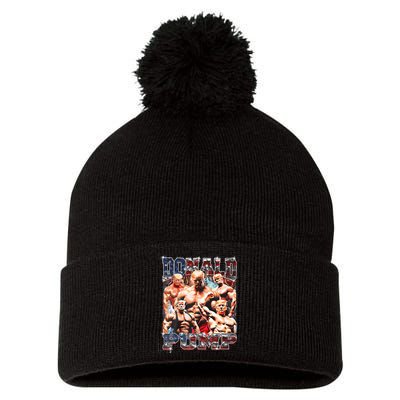 Donald Pump Trump 2024 Patriotic Trump Pump Pom Pom 12in Knit Beanie