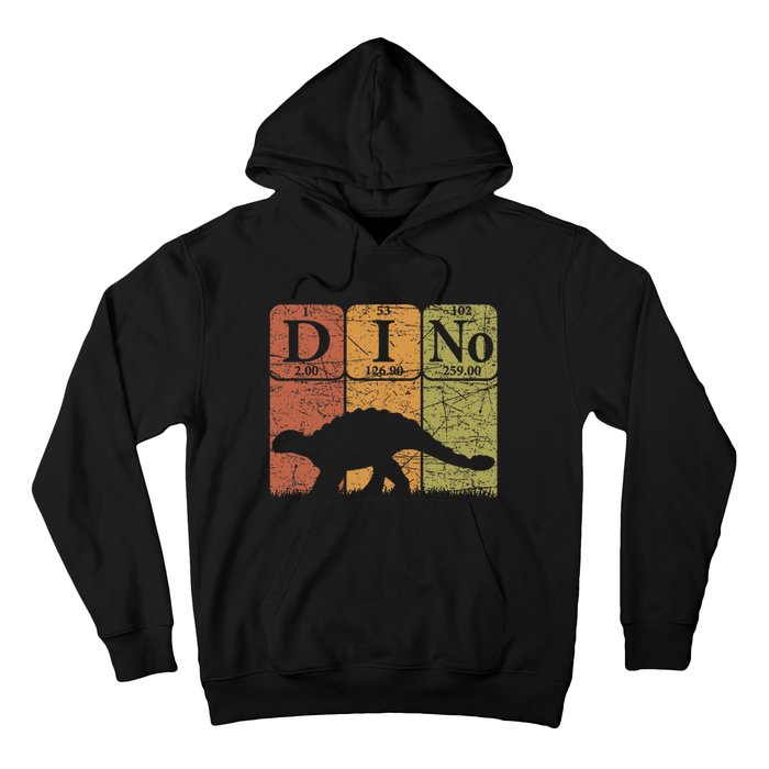 Dinosaur Periodic Table Elements Ankylosaurus Paleontologist Hoodie