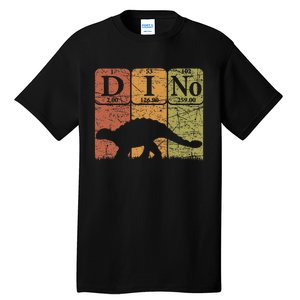 Dinosaur Periodic Table Elements Ankylosaurus Paleontologist Tall T-Shirt