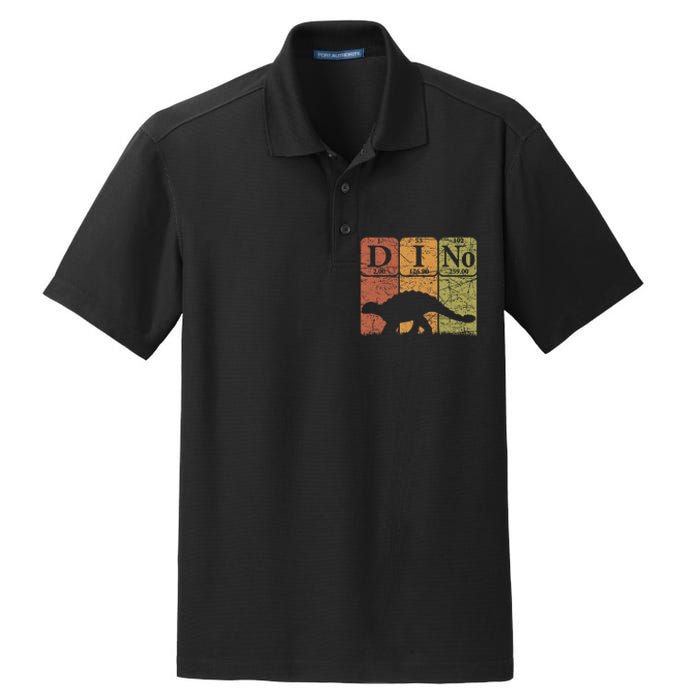 Dinosaur Periodic Table Elements Ankylosaurus Paleontologist Dry Zone Grid Polo