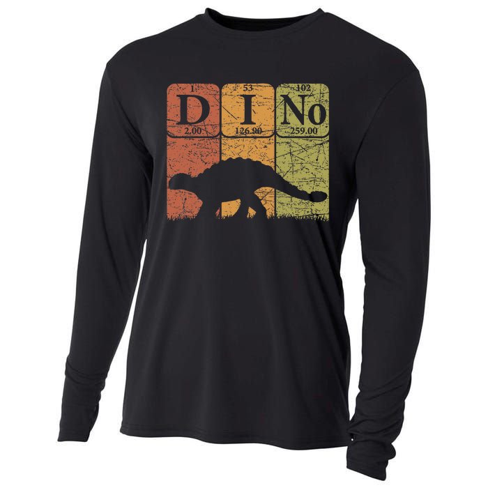 Dinosaur Periodic Table Elements Ankylosaurus Paleontologist Cooling Performance Long Sleeve Crew