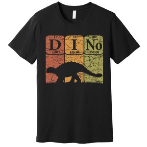 Dinosaur Periodic Table Elements Ankylosaurus Paleontologist Premium T-Shirt