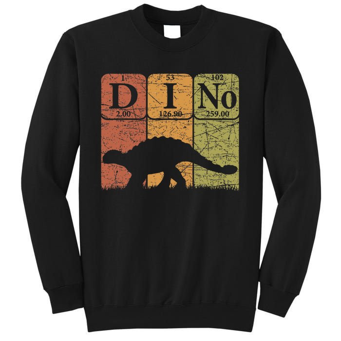 Dinosaur Periodic Table Elements Ankylosaurus Paleontologist Tall Sweatshirt