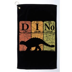 Dinosaur Periodic Table Elements Ankylosaurus Paleontologist Platinum Collection Golf Towel