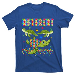 Different Puzzle Turtle Autism Awareness Day Autistic Gift T-Shirt