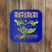 Different Puzzle Turtle Autism Awareness Day Autistic Gift Coaster