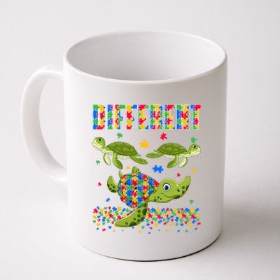 Different Puzzle Turtle Autism Awareness Day Autistic Gift Coffee Mug