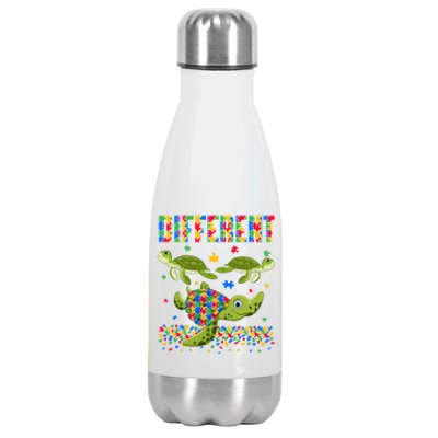 Different Puzzle Turtle Autism Awareness Day Autistic Gift Stainless Steel Insulated Water Bottle