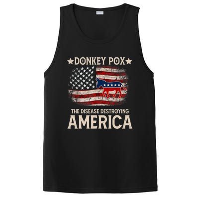 Donkey Pox The Disease Destroying America Funny Donkeypox Flag PosiCharge Competitor Tank