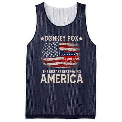 Donkey Pox The Disease Destroying America Funny Donkeypox Flag Mesh Reversible Basketball Jersey Tank