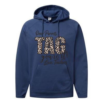 Dear Parents Tag You're It Love Teachers End Of Year School Performance Fleece Hoodie