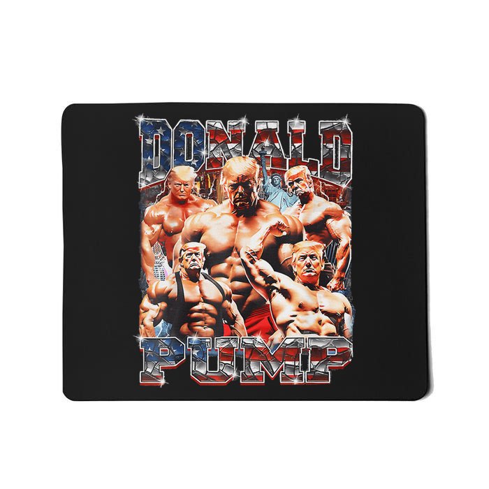 Donald Pump Trump 2024: Funny Weight Lifting Gym Design Mousepad