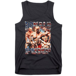 Donald Pump Trump 2024: Funny Weight Lifting Gym Design Tank Top