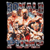 Donald Pump Trump 2024: Funny Weight Lifting Gym Design Women's V-Neck T-Shirt