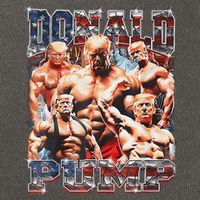 Donald Pump Trump 2024: Funny Weight Lifting Gym Design Cotton Canvas Backpack