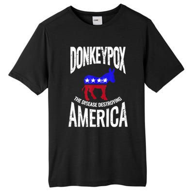 Donkey Pox The Disease Destroying America Funny Anti Biden Tall Fusion ChromaSoft Performance T-Shirt