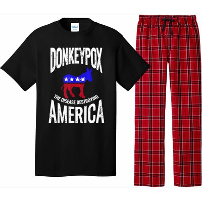 Donkey Pox The Disease Destroying America Funny Anti Biden Pajama Set