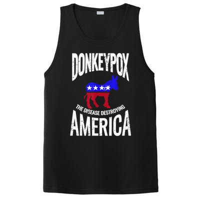 Donkey Pox The Disease Destroying America Funny Anti Biden PosiCharge Competitor Tank