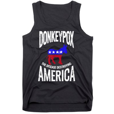 Donkey Pox The Disease Destroying America Funny Anti Biden Tank Top