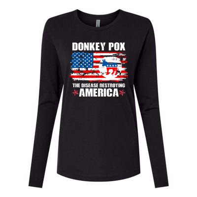 Donkey Pox The Disease Destroying America Womens Cotton Relaxed Long Sleeve T-Shirt