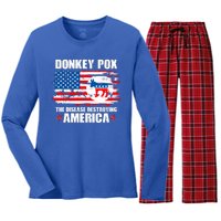 Donkey Pox The Disease Destroying America Women's Long Sleeve Flannel Pajama Set 