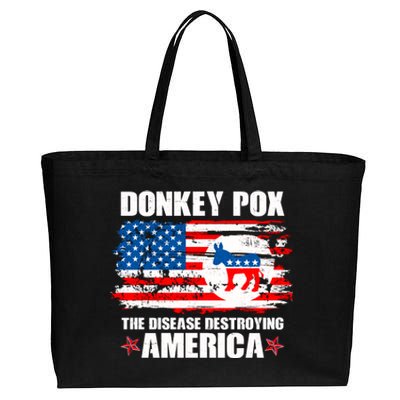 Donkey Pox The Disease Destroying America Cotton Canvas Jumbo Tote