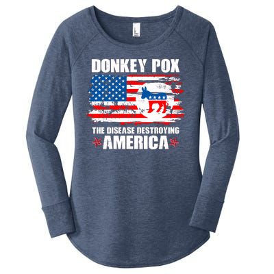 Donkey Pox The Disease Destroying America Women's Perfect Tri Tunic Long Sleeve Shirt