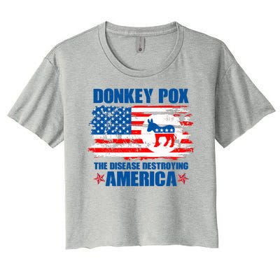 Donkey Pox The Disease Destroying America Women's Crop Top Tee