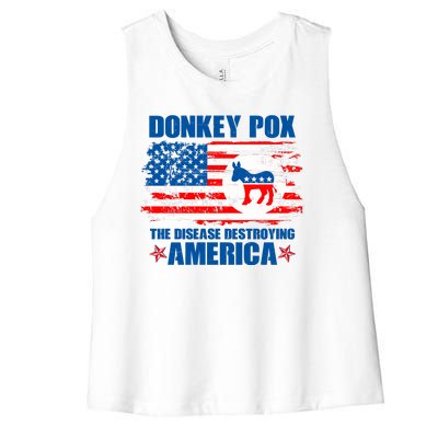 Donkey Pox The Disease Destroying America Women's Racerback Cropped Tank