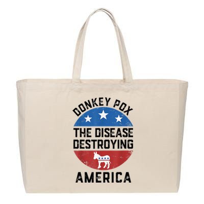 Donkey Pox The Disease Destroying America Donkeypox Back Cotton Canvas Jumbo Tote