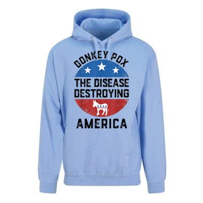 Donkey Pox The Disease Destroying America Donkeypox Back Unisex Surf Hoodie