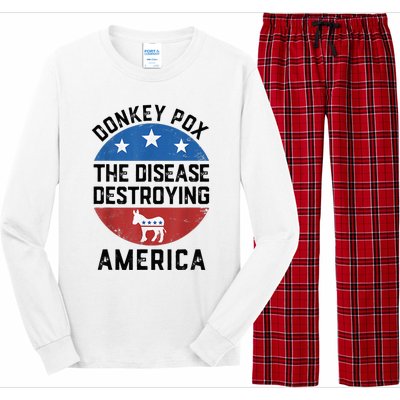 Donkey Pox The Disease Destroying America Donkeypox Back Long Sleeve Pajama Set