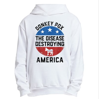 Donkey Pox The Disease Destroying America Donkeypox Back Urban Pullover Hoodie